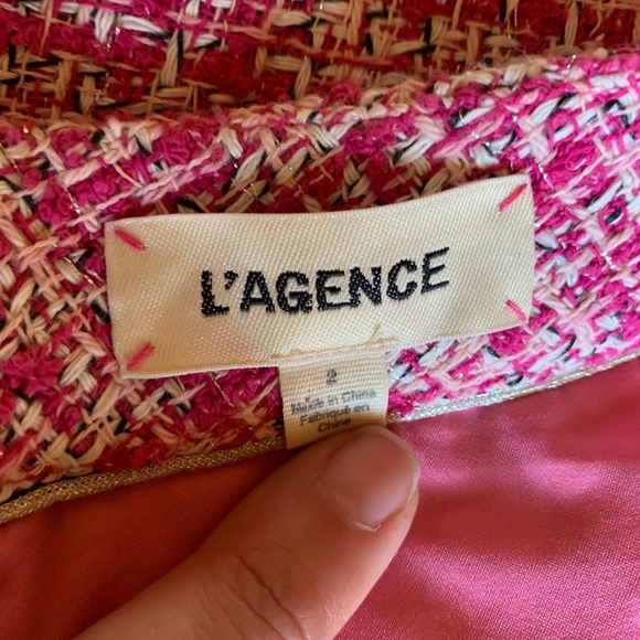 L'AGENCE Pink and Black High Waist Shorts size 2 - Picture 4 of 10